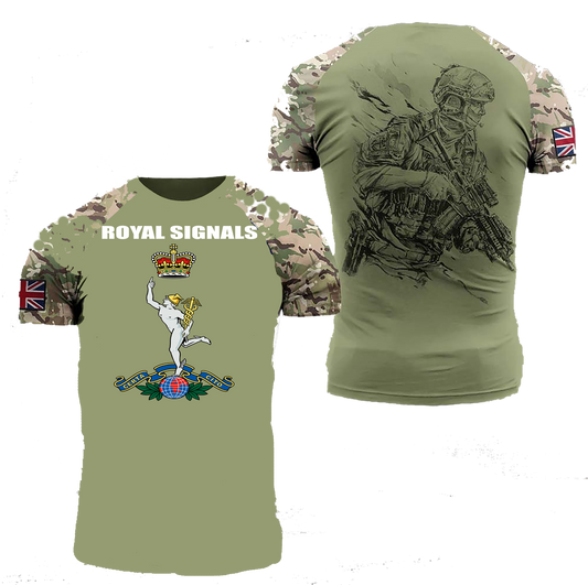 Royal Signals Double Printed T-Shirt new 2023 - Army 1157 kit Asian Size L = to UK Small Army 1157 Kit