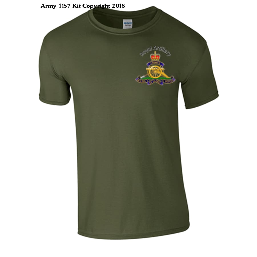 Royal Artillery T-Shirt Front and Back Logo Official MOD Approved Merchandise - Army 1157 Kit  Veterans Owned Business
