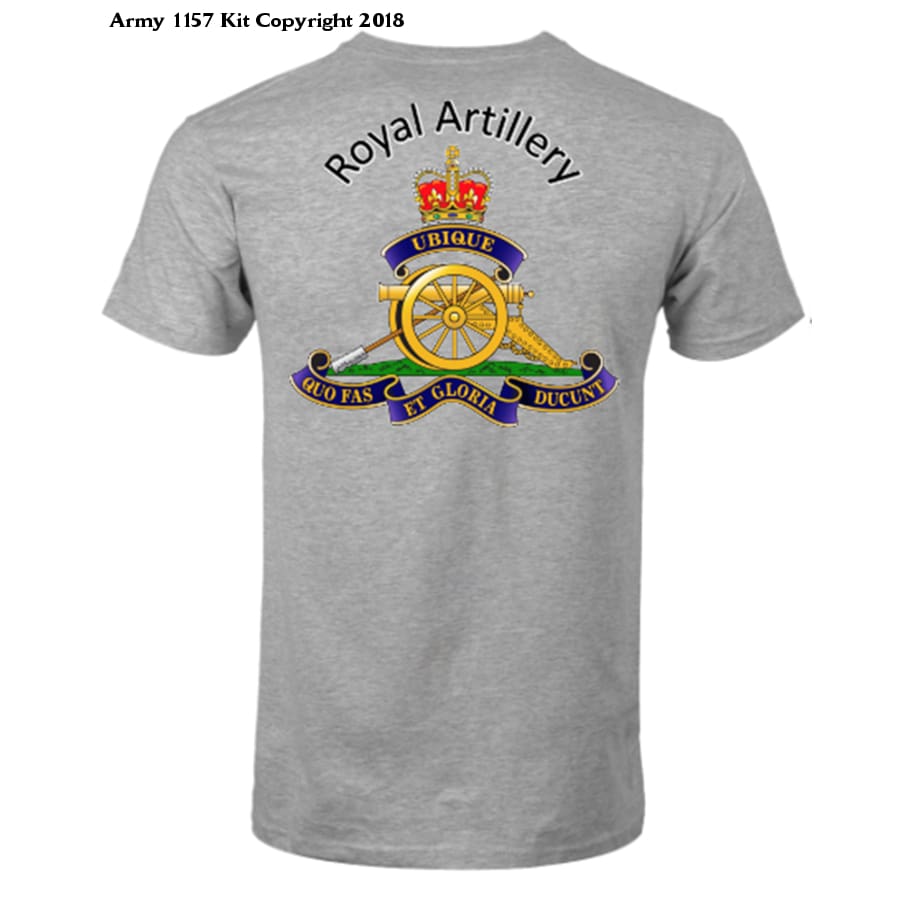 Royal Artillery T-Shirt Front and Back Logo Official MOD Approved Merchandise - Army 1157 Kit  Veterans Owned Business