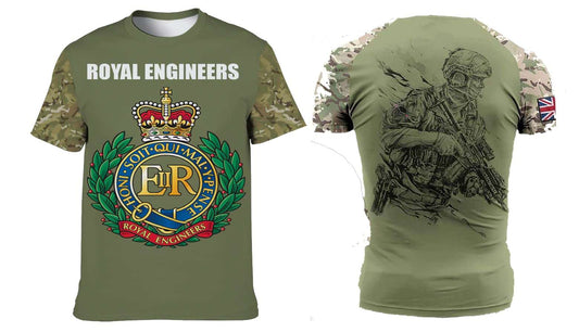 Army 1157 Kit Royal Engineers Double Printed T Shirt 2023