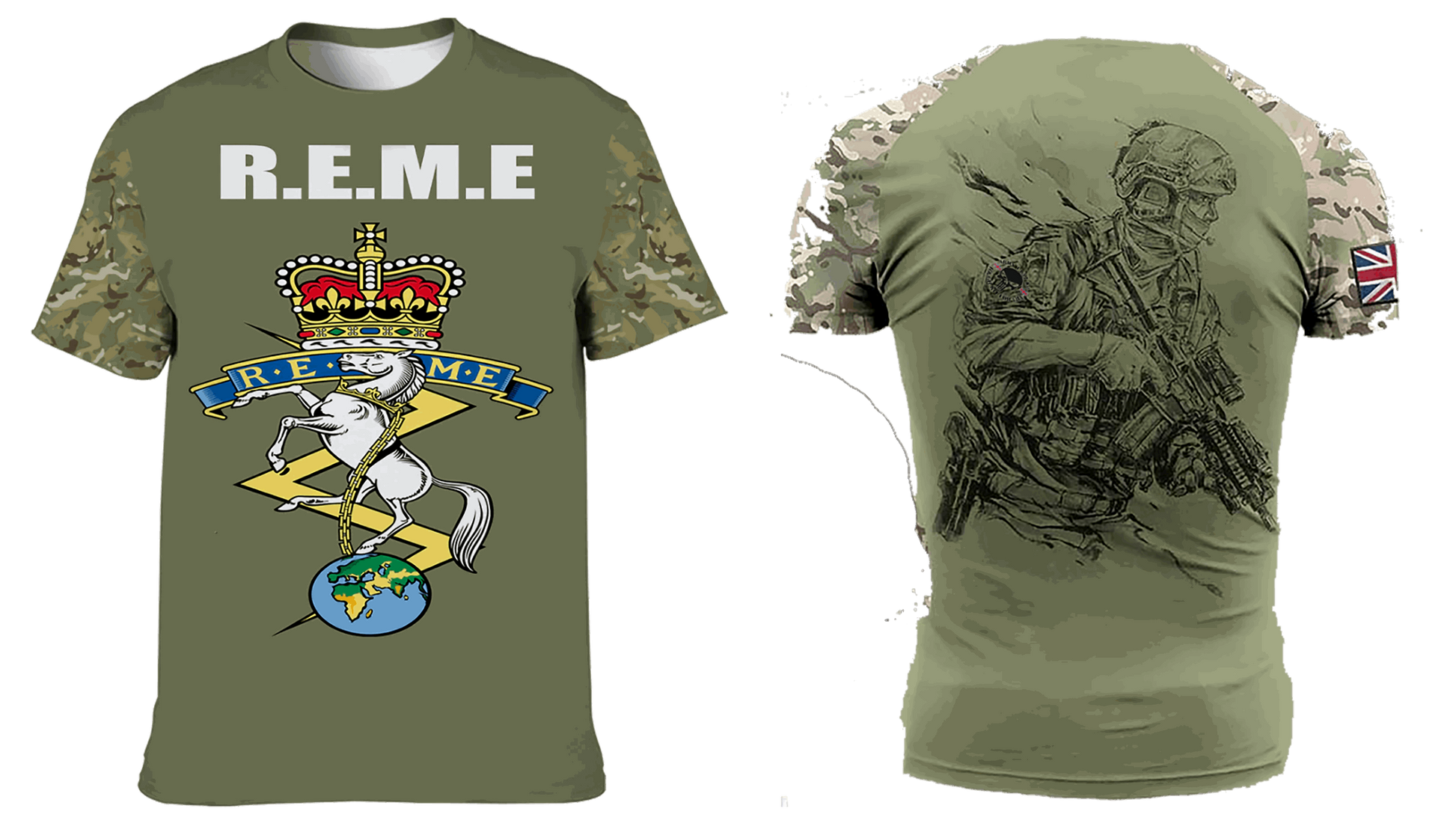 Army 1157 Kit REME Double Printed T Shirt 2023