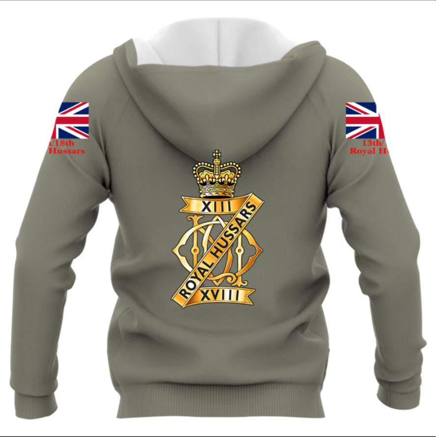 13th/18th Royal Hussars Double Printed Hoodie new for 2023
