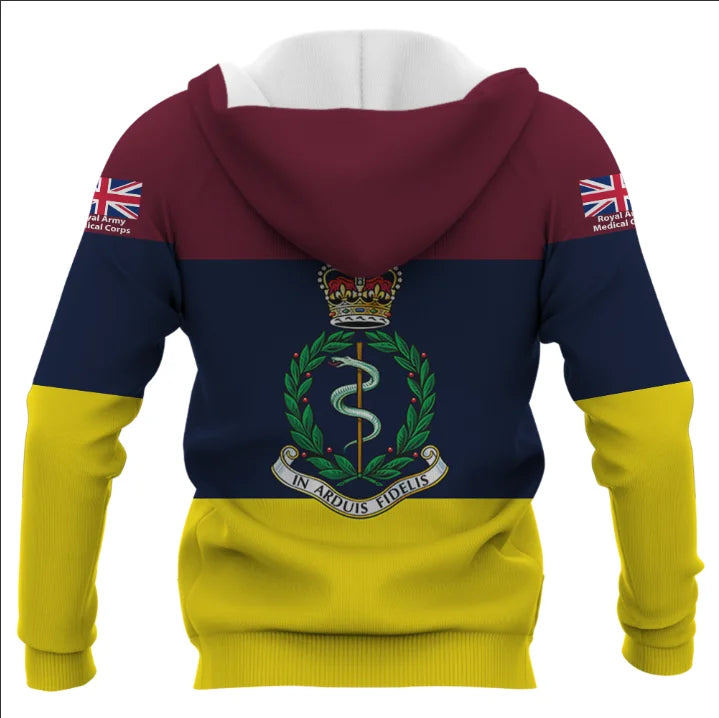 Royal Army Medical Corps (RAMC) Double Printed Zipper Hoodie new for 2024