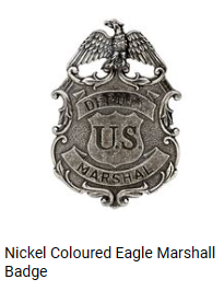 Nickel Coloured Eagle Marshall Badge