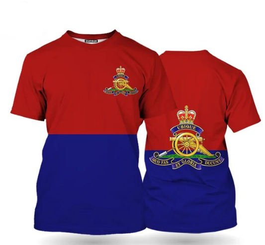 Royal Artillery Double Printed T Shirt new for 2024