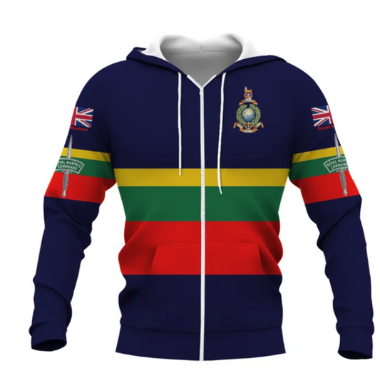 Royal Marines Double Printed Zipper Hoodie new for 2024