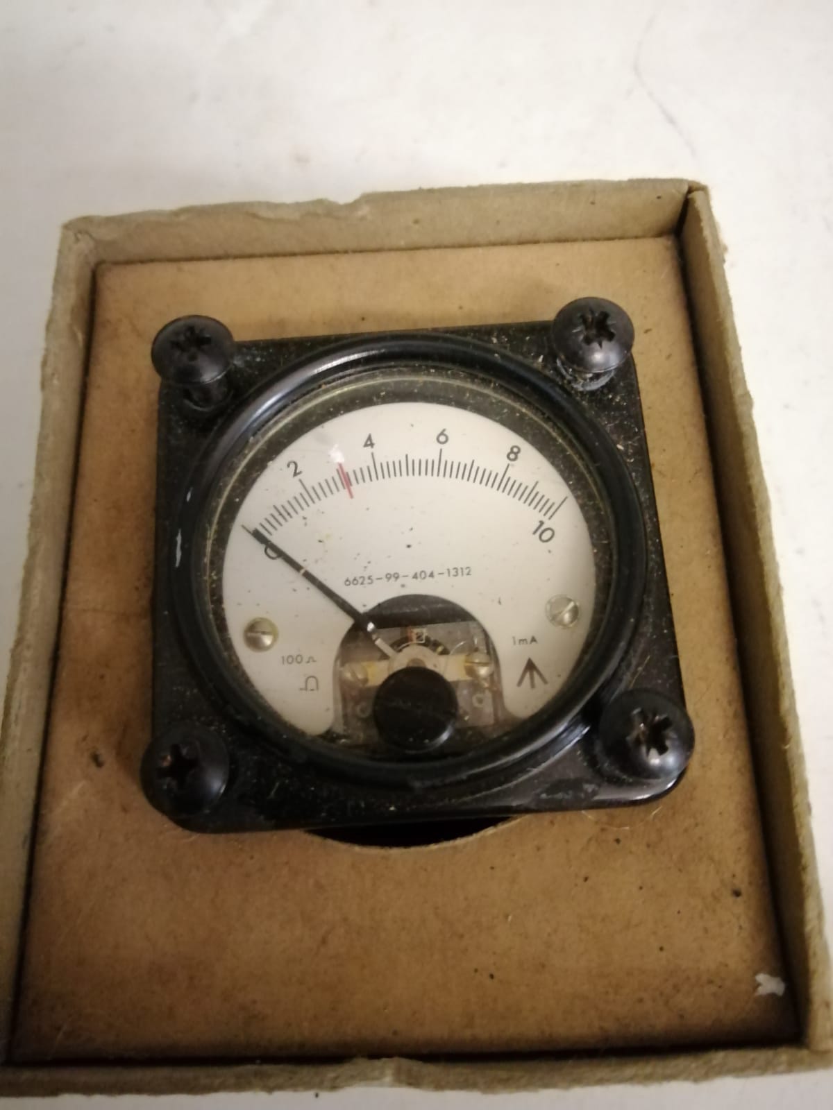 Boxed 1mA Ammeter.Vintage