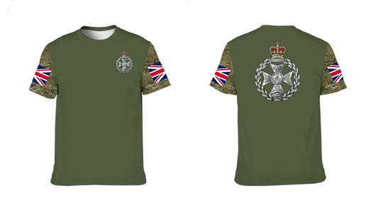 Double Printed T-Shirt Royal Green Jackets new 2023
