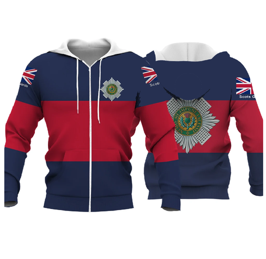 Scots Guards Double Printed Zipper Hoodie new for 2024