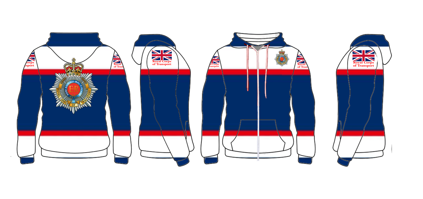 Royal Corps of Transport (RCT) Double Printed Zipper Hoodie new for 2024