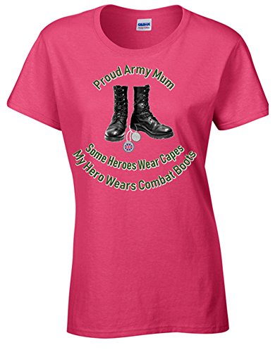 Bear Essentials Proud Army Mum T-Shirt (M, Pink) - Army 1157 kit Army 1157 Kit Veterans Owned Business
