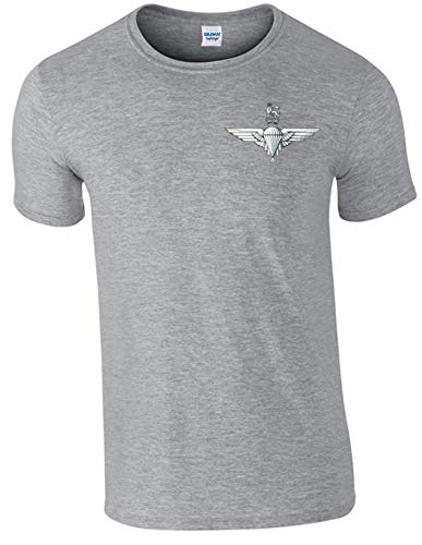 Ministry of Defence T-Shirt with para Front Only. Official MOD Approved Merchandise - Army 1157 kit Grey / L Army 1157 Kit