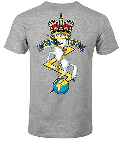 REME Front and Back Logo T-Shirt Official MOD Approved Merchandise - Army 1157 kit Grey / L Army 1157 Kit