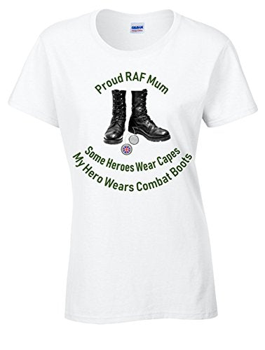 Bear Essentials Clothing Proud RAF Mum T-Shirt (S, White) - Army 1157 kit Army 1157 Kit Veterans Owned Business
