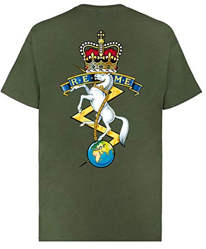 REME Front and Back Logo T-Shirt Official MOD Approved Merchandise - Army 1157 kit Green / 3XL Army 1157 Kit
