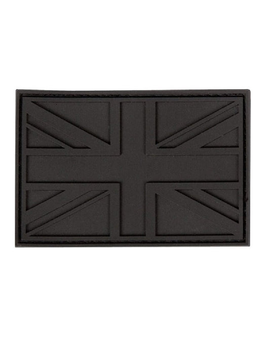Black Union Jack Tactical Stealth Velcro Patch - Army 1157 kit 75mm x 50mm / Black Army 1157 Kit Veterans Owned Business