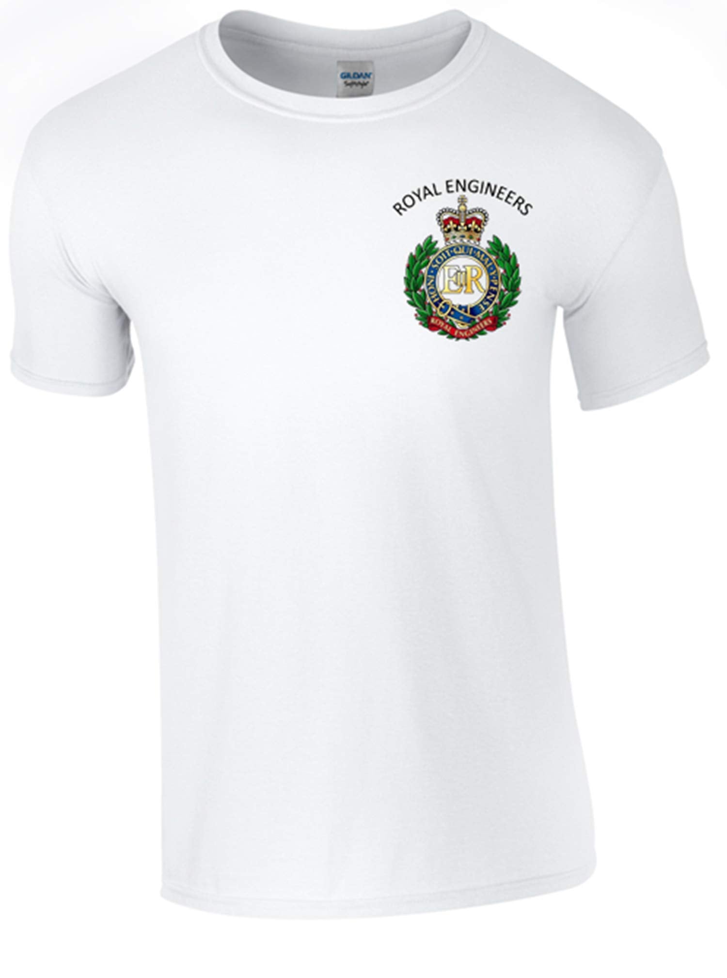 Royal Engineers T-Shirt Front Logo only Official MOD Approved Merchandise - Army 1157 kit White / XXL Army 1157 Kit