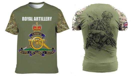 Army 1157 Kit Royal Artillery Double Printed T Shirt 2023