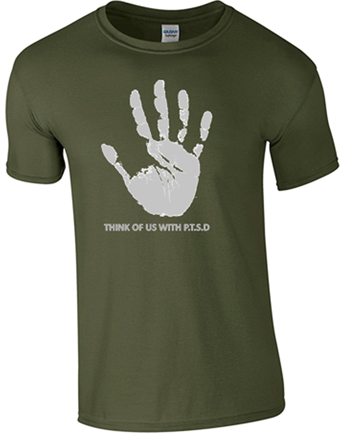 Bear Essentials Clothing. PTSD T-Shirt (S, Green) - Army 1157 kit Small / Green Army 1157 Kit Veterans Owned Business