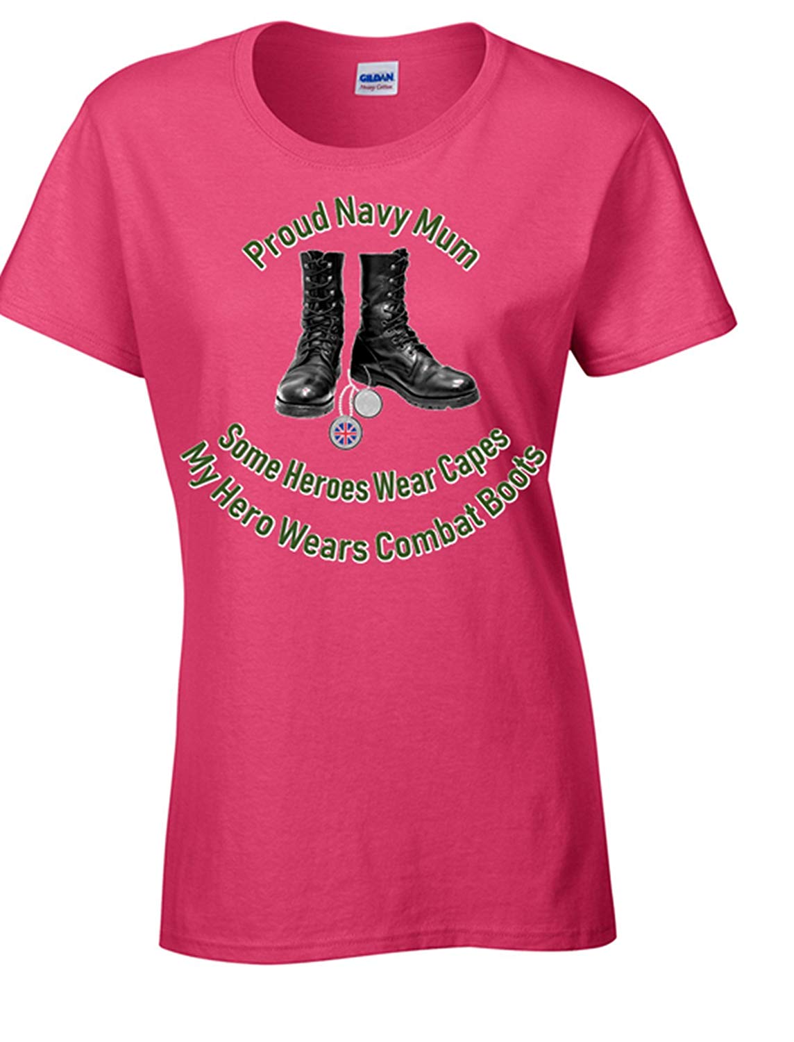 Bear Essentials Clothing Proud Navy Mum T-Shirt - Army 1157 kit Pink / L Army 1157 Kit Veterans Owned Business