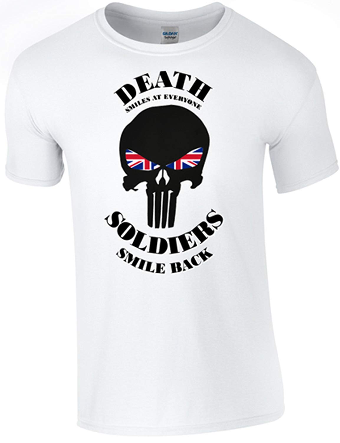 Death Smiles Soldier Smiles Back T-Shirt - Army 1157 Kit  Veterans Owned Business