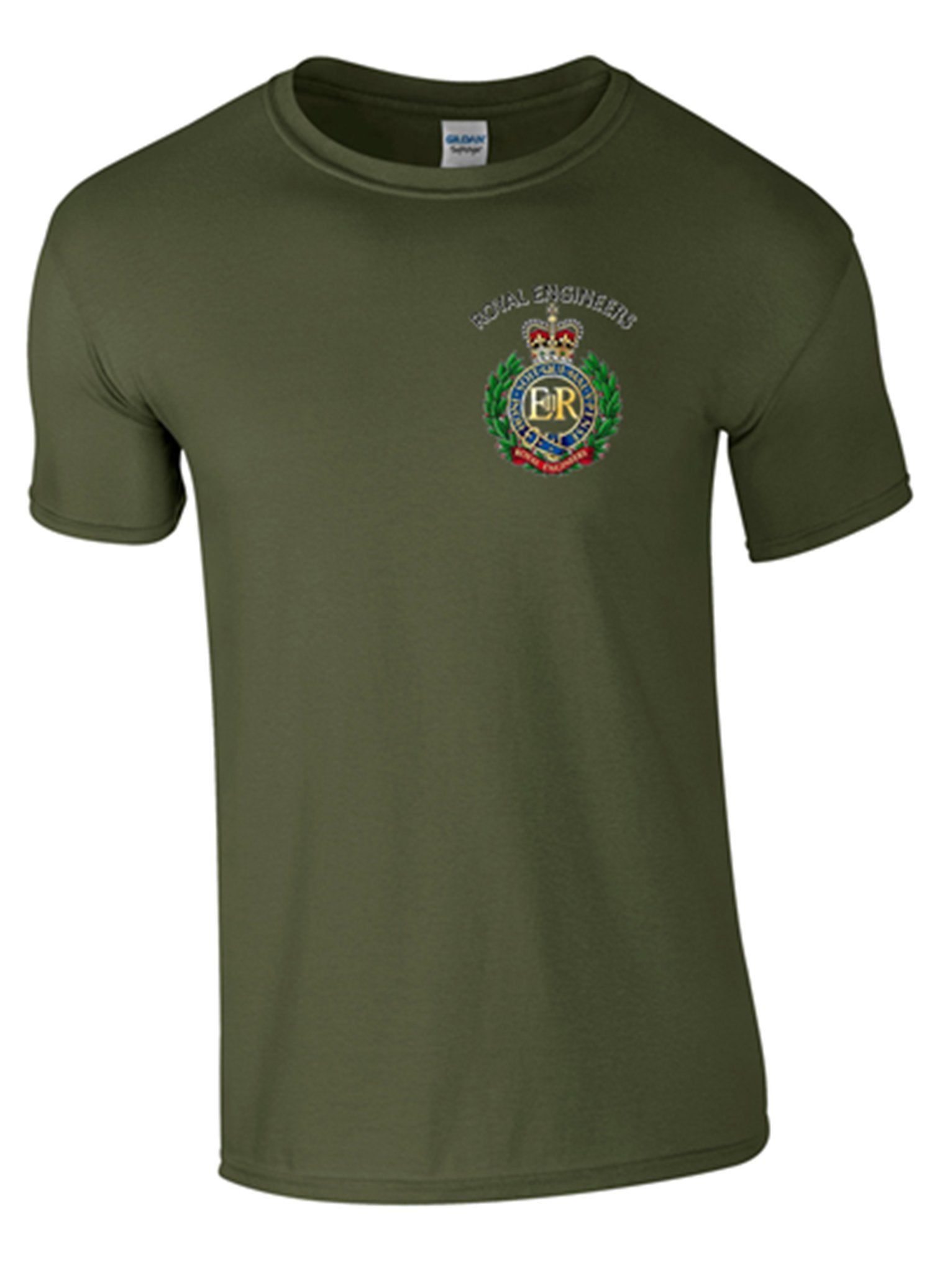 Royal Engineers T-Shirt Front Logo only Official MOD Approved Merchandise - Army 1157 kit Green / 3XL Army 1157 Kit