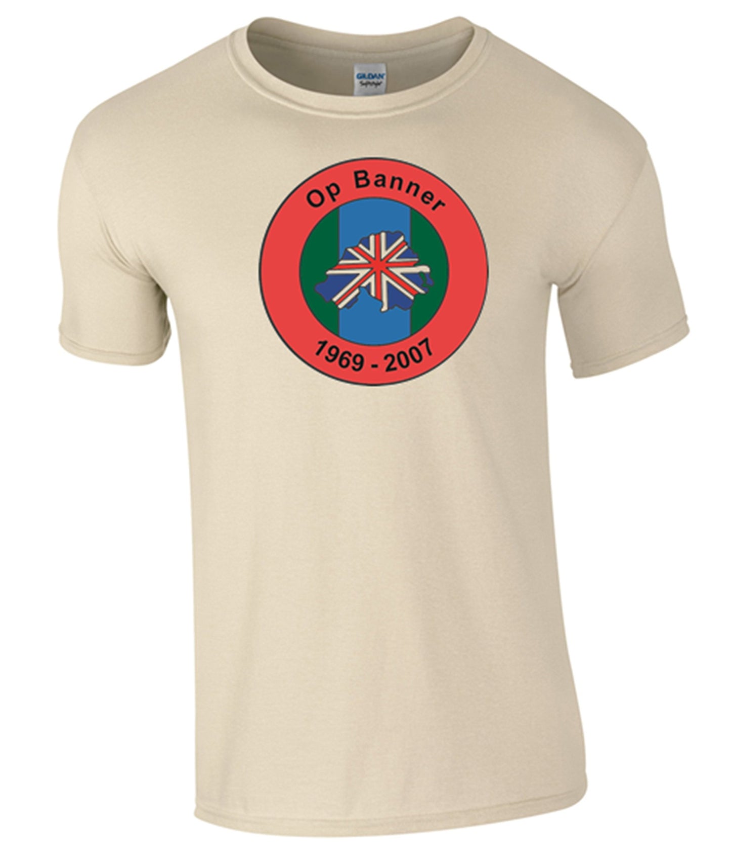 Northern Ireland Ops Banner T-Shirt (XL, Sand) - Army 1157 kit Army 1157 Kit