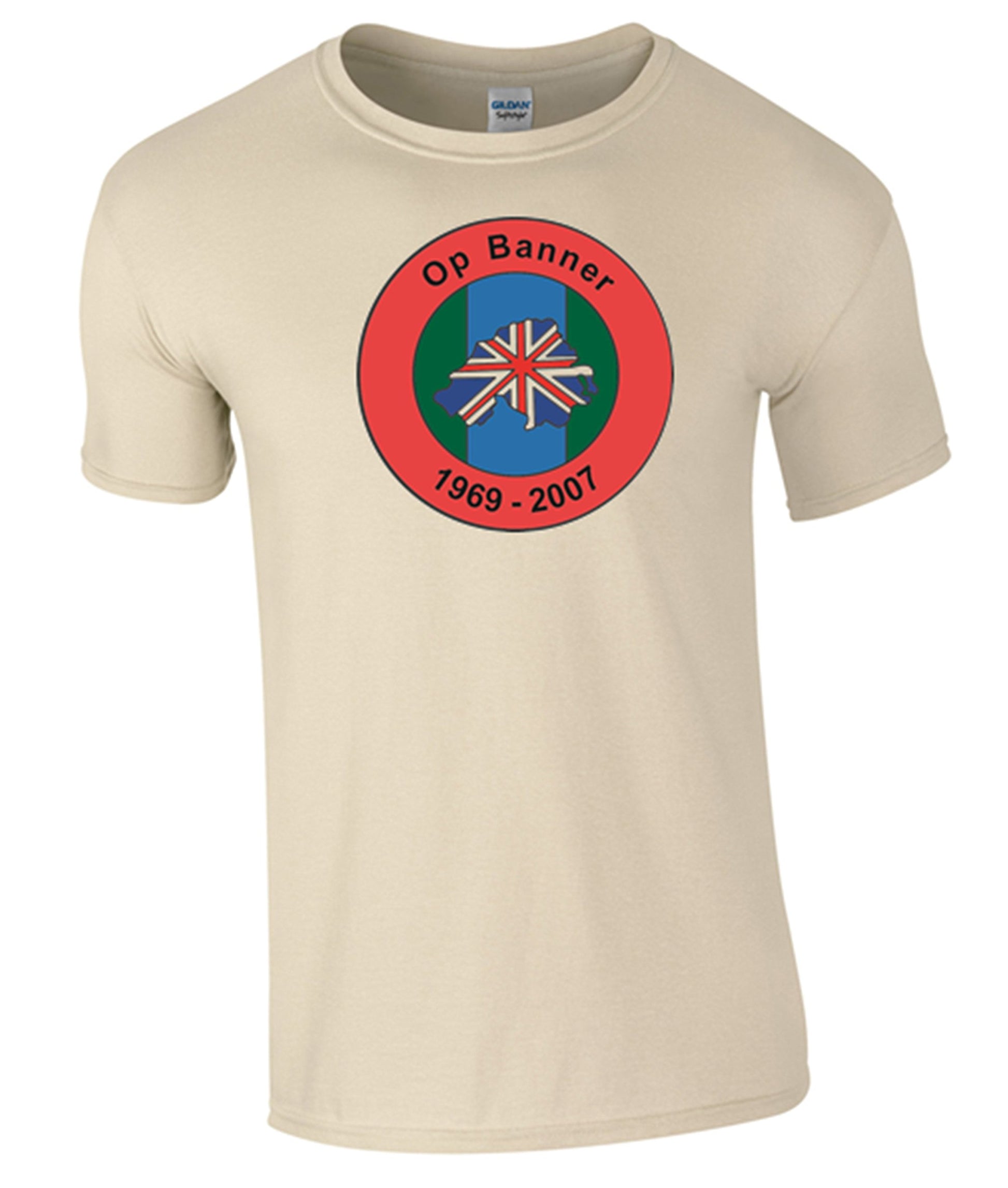 Northern Ireland Ops Banner T-Shirt (M, Sand) - Army 1157 kit Army 1157 Kit