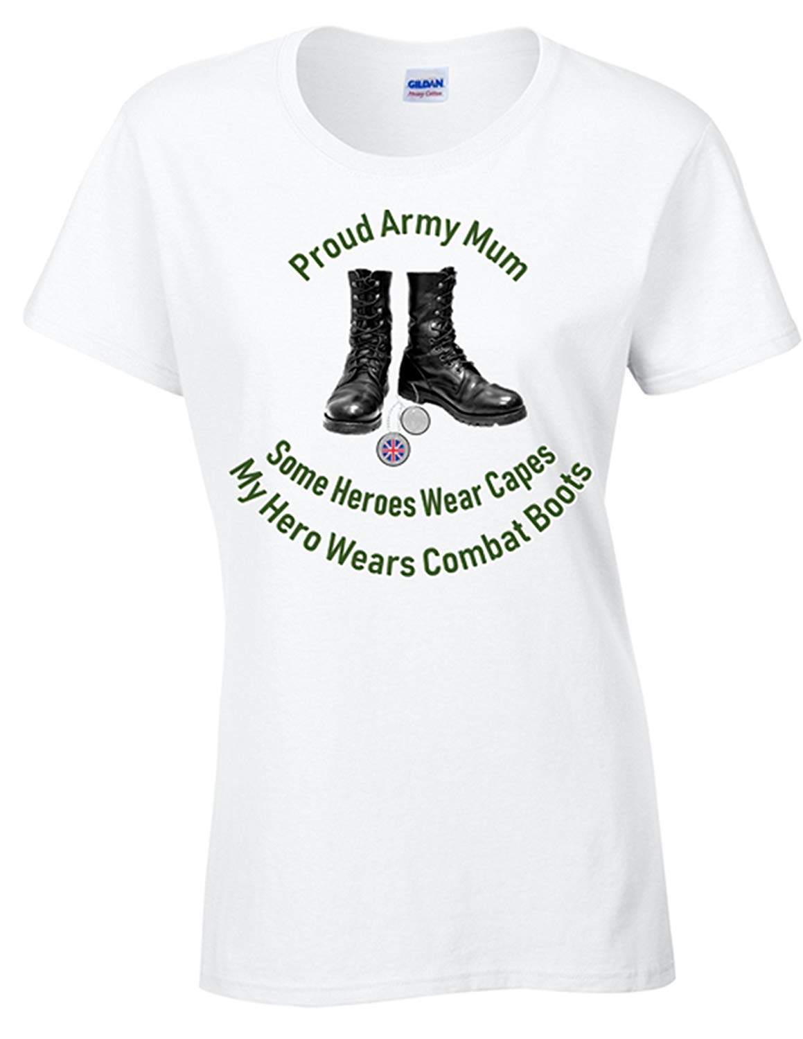 Bear Essentials Proud Army Mum T-Shirt - Army 1157 kit White / XL Army 1157 Kit Veterans Owned Business