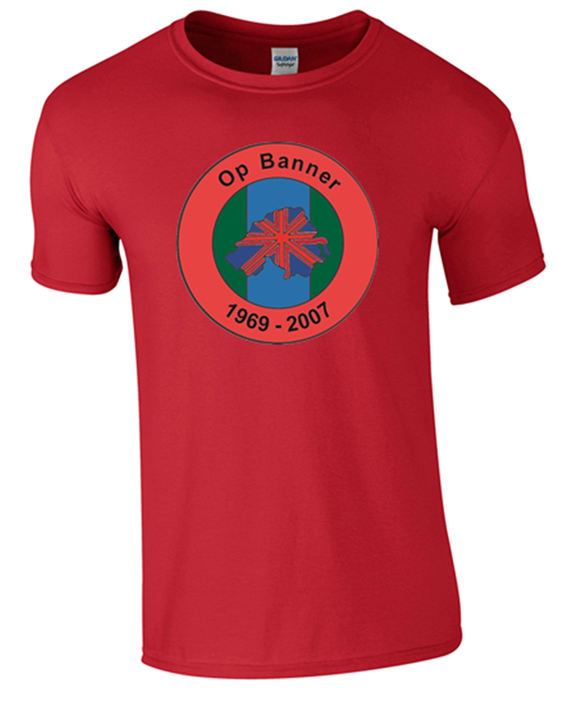 Northern Ireland Ops Banner T-Shirt (S, Red) - Army 1157 kit Army 1157 Kit