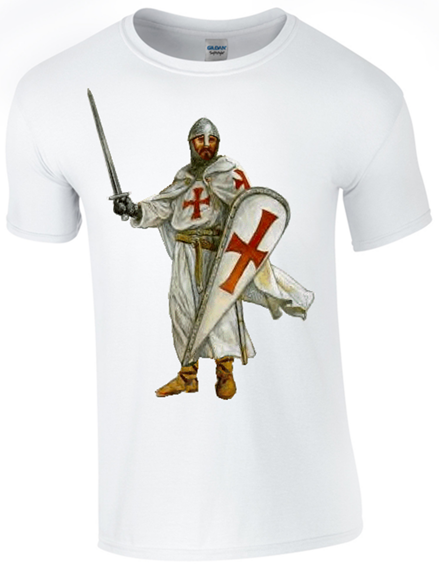 St George's Crusader, black & white T-Shirt Printed DTG (Direct to Garment) for a Permanent Finish. - Army 1157 kit S / White Army 1157 Kit Veterans Owned Business