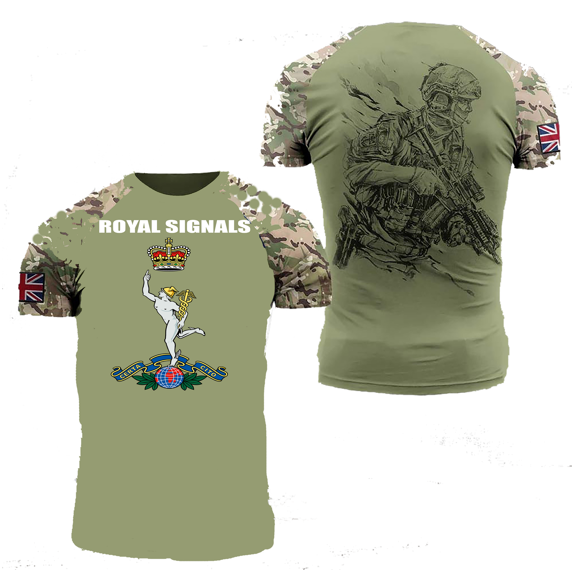 Royal Signals Double Printed T-Shirt new 2023 - Army 1157 kit Asian Size L = to UK Small Army 1157 Kit