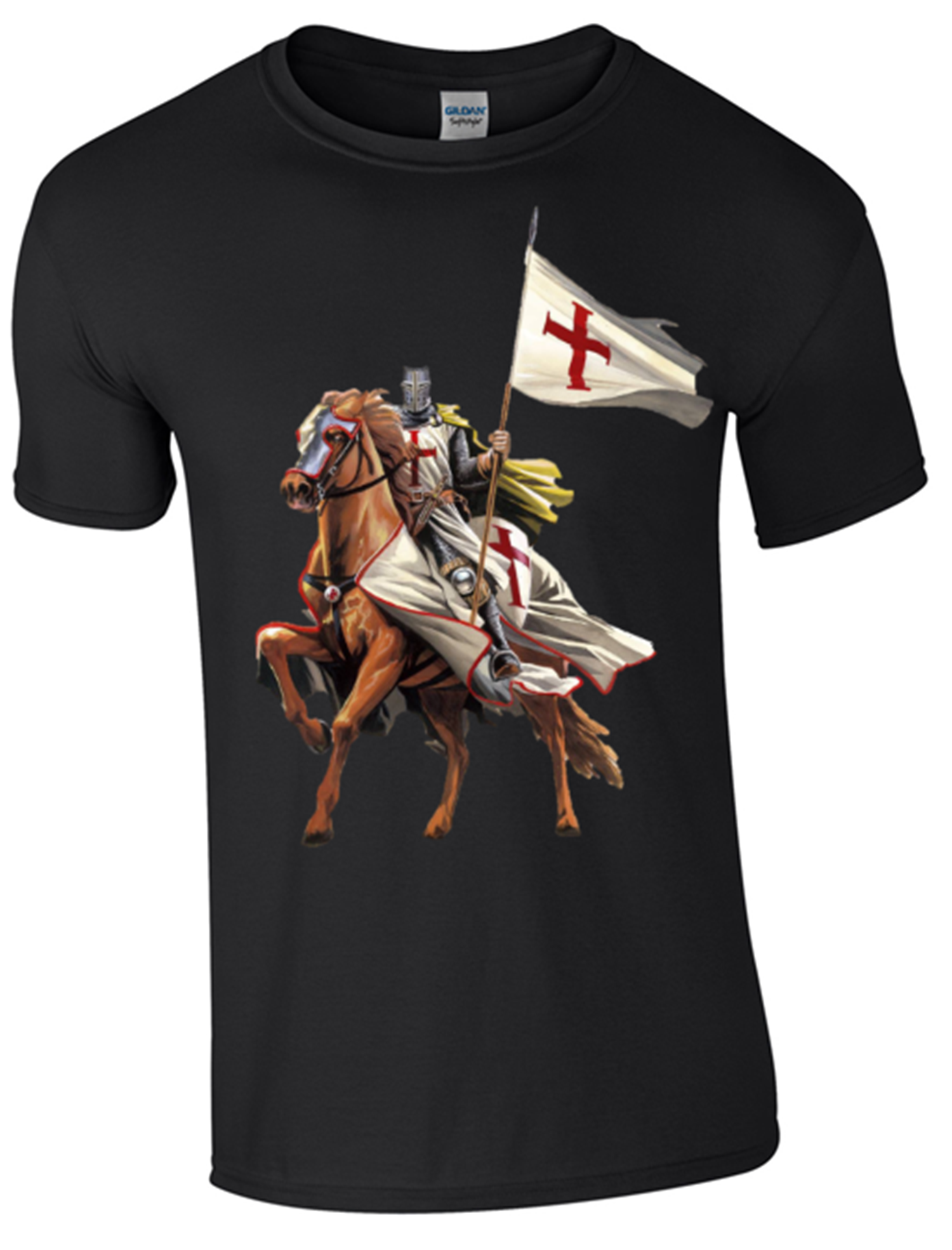St George's Day - on Horseback - T-Shirt Printed DTG (Direct to Garment) for a Permanent Finish. - Army 1157 kit S / Black Army 1157 Kit Veterans Owned Business