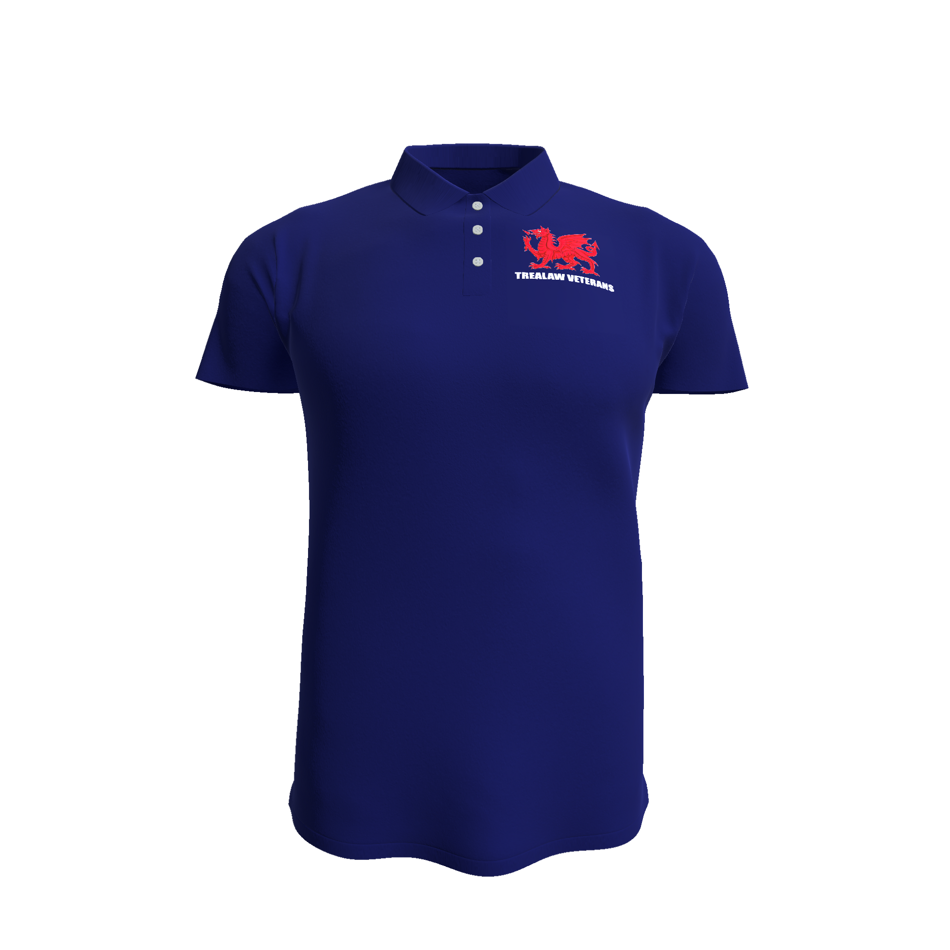 TREALAW VETERANS Welsh dragon Polo Top - Army 1157 kit S / Navy Blue Army 1157 Kit Veterans Owned Business