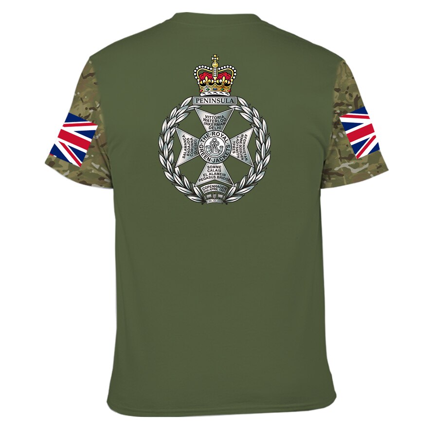 Double Printed T-Shirt Royal Green Jackets new 2023