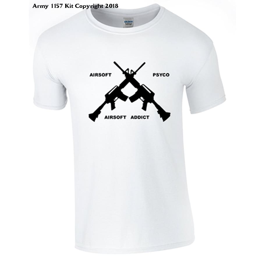 Bear Essentials Clothing. Airsoft T-Shirt - Army 1157 kit Large / White Army 1157 Kit Veterans Owned Business