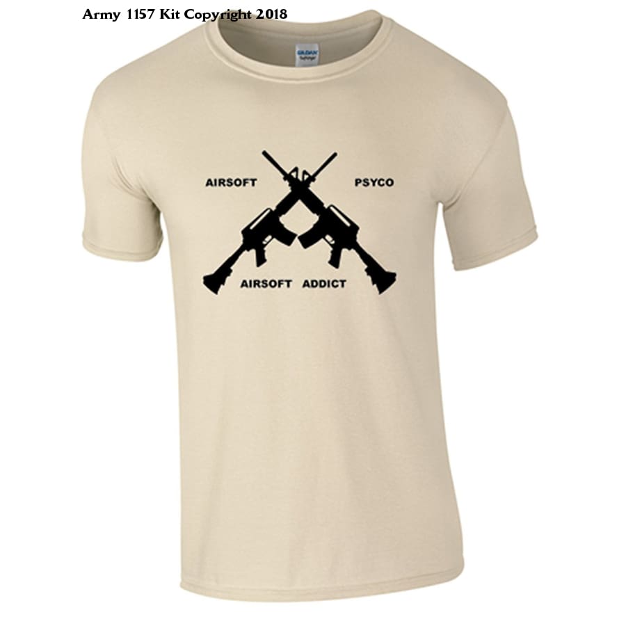 Bear Essentials Clothing. Airsoft T-Shirt - Army 1157 kit Small / Sand Army 1157 Kit Veterans Owned Business