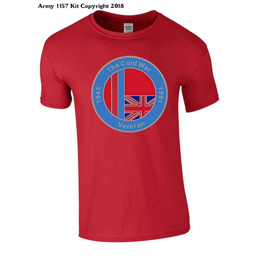 Bear Essentials Clothing. Cold War T/Shirt - Army 1157 kit Small / Red Army 1157 Kit Veterans Owned Business