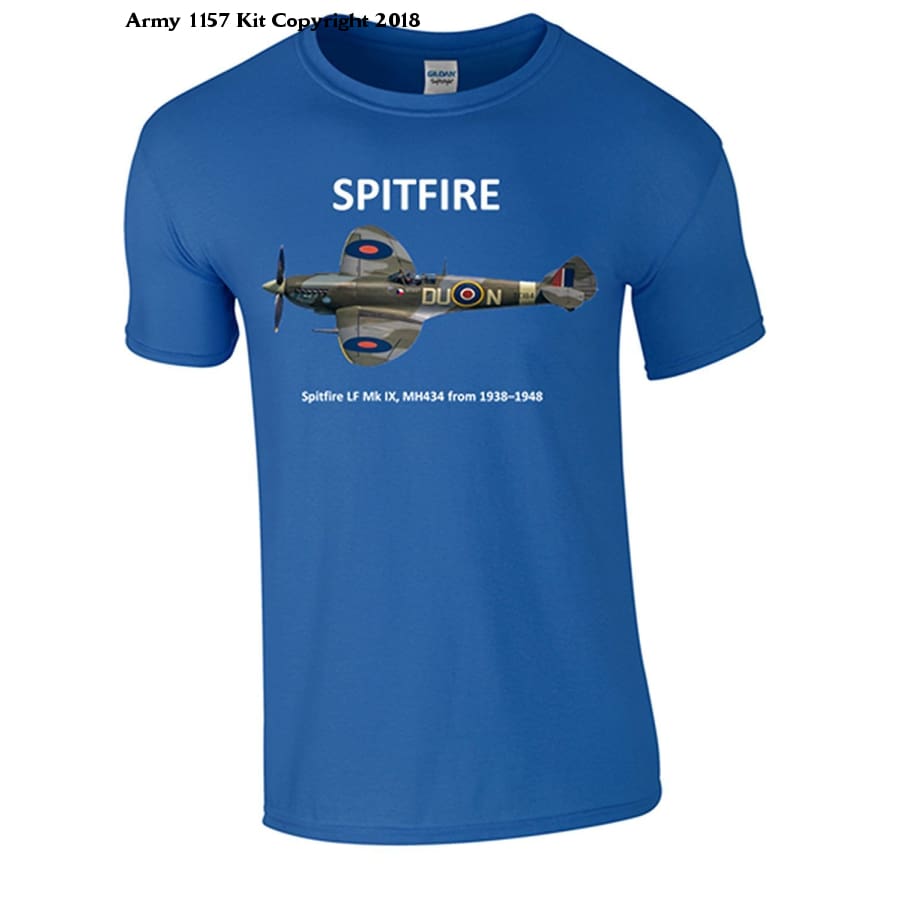 Spitfire T-Shirt - Army 1157 kit Small / Blue Army 1157 Kit Veterans Owned Business