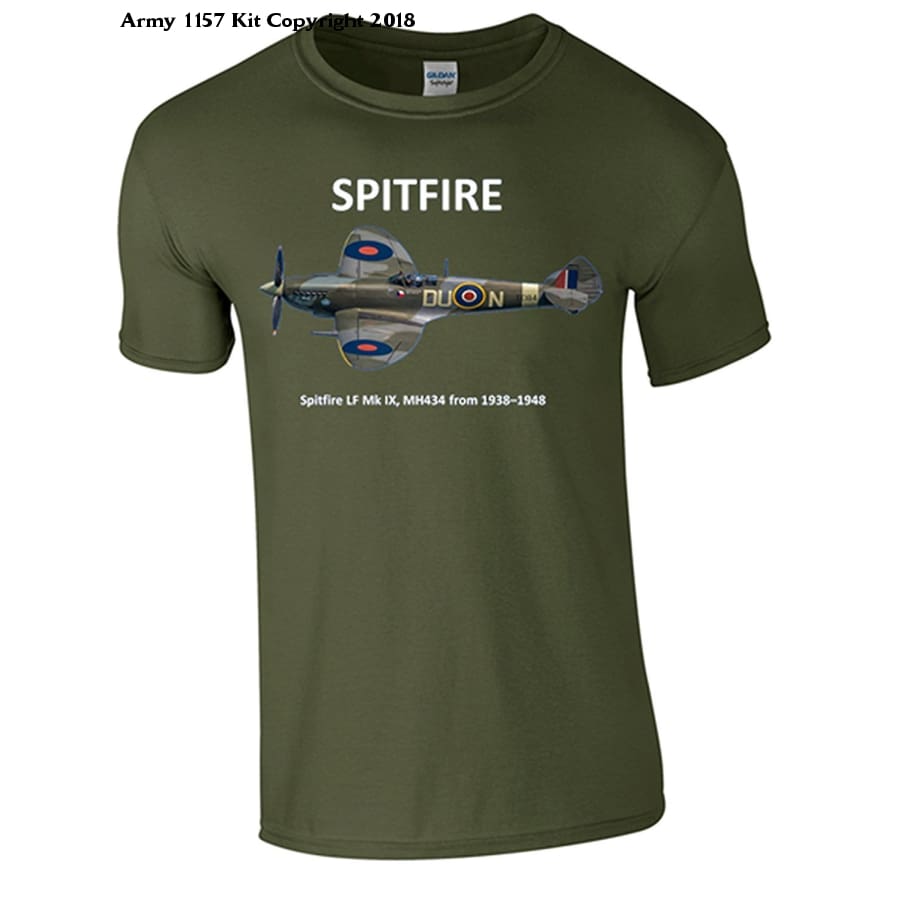 Spitfire T-Shirt - Army 1157 kit Small / Green Army 1157 Kit Veterans Owned Business