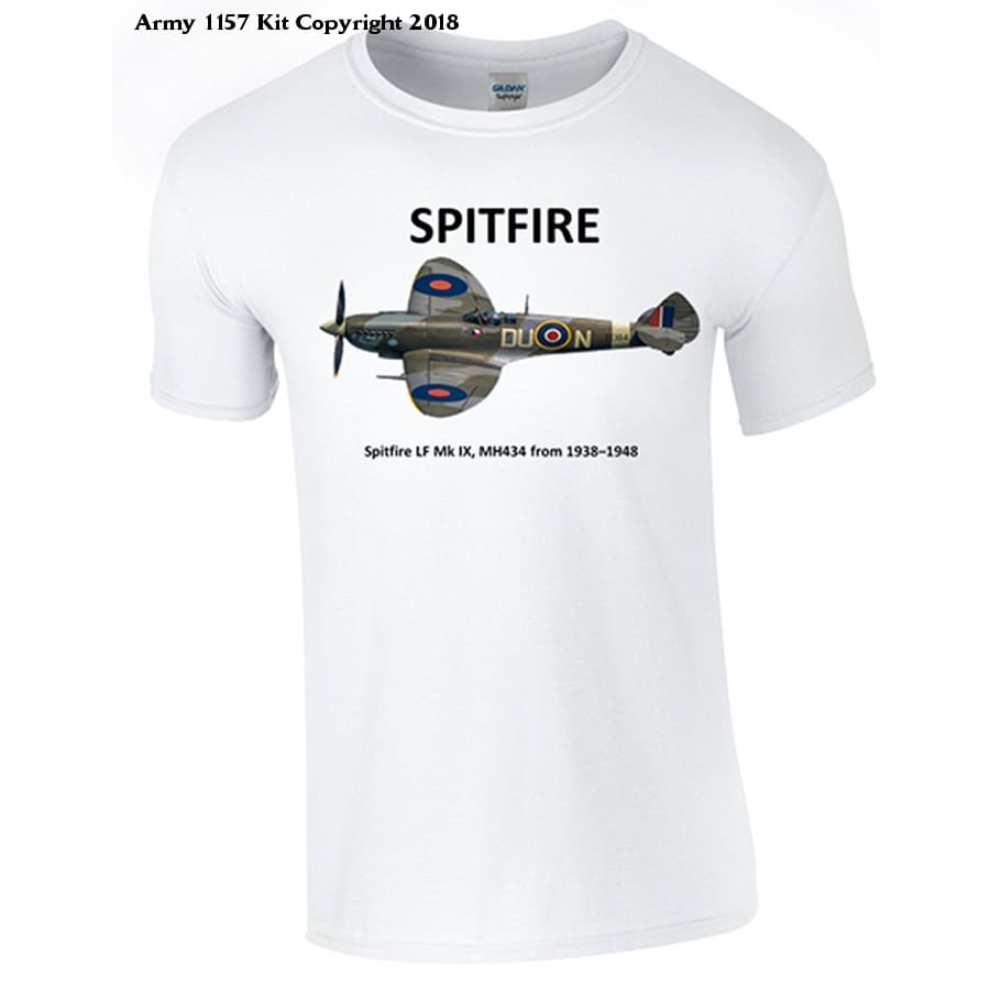 Spitfire T-Shirt - Army 1157 kit Small / White Army 1157 Kit Veterans Owned Business
