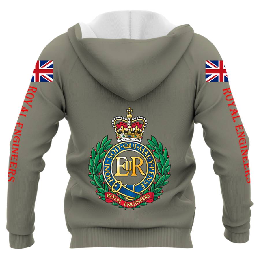 Royal Engineer Double Printed Hoodie new for January 2023 - Army 1157 kit Army 1157 Kit