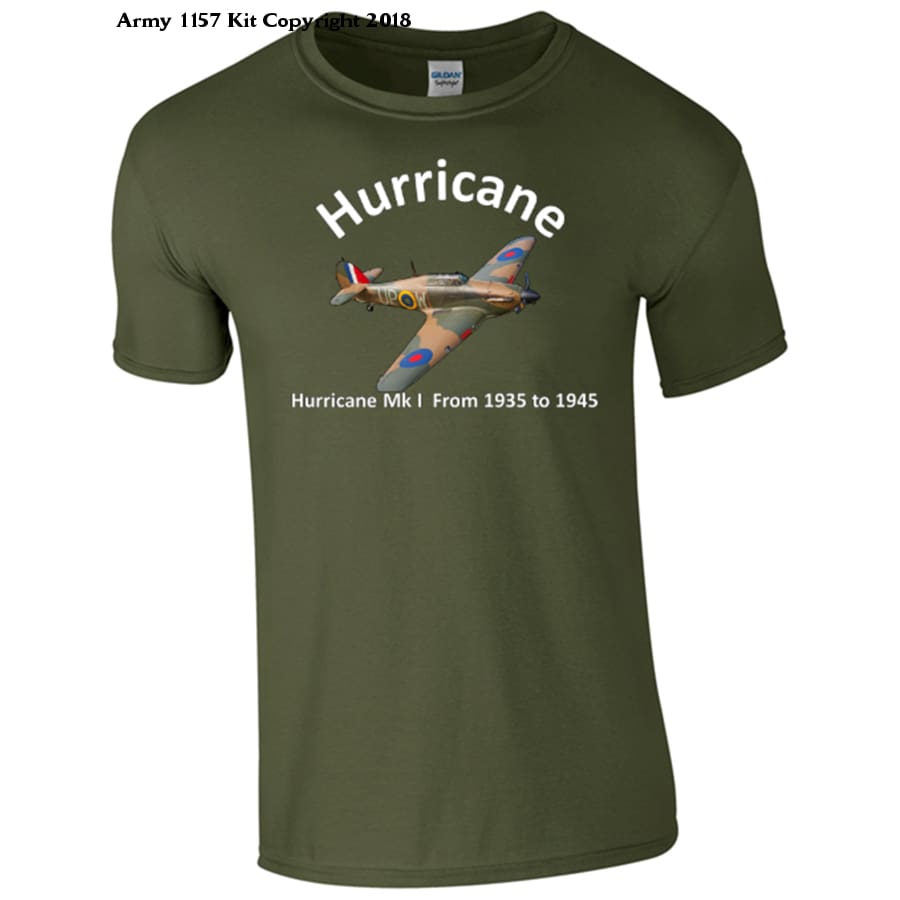 Hawker Hurricane T-Shirt - Army 1157 Kit  Veterans Owned Business