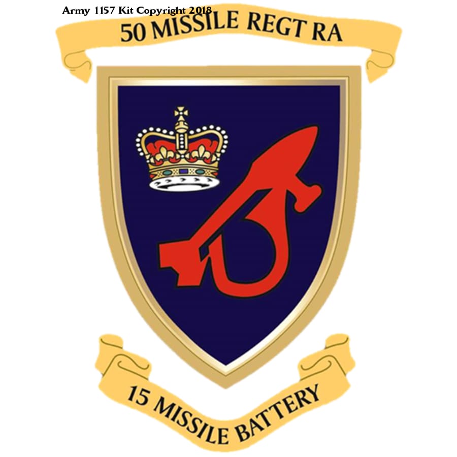 15 Missile Battery T Shirt - Army 1157 kit 50 Missile Regiment RA