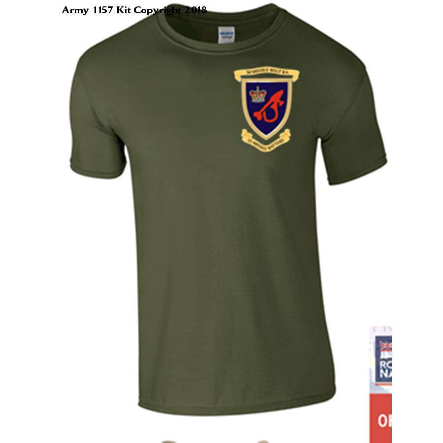 15 Missile Battery T Shirt - Army 1157 kit S / Green 50 Missile Regiment RA