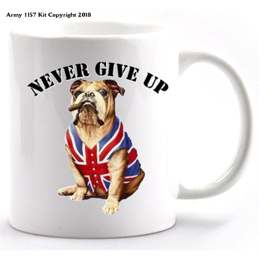 Never Give Up Mug and Gift Box set - Army 1157 kit Army 1157 Kit Veterans Owned Business