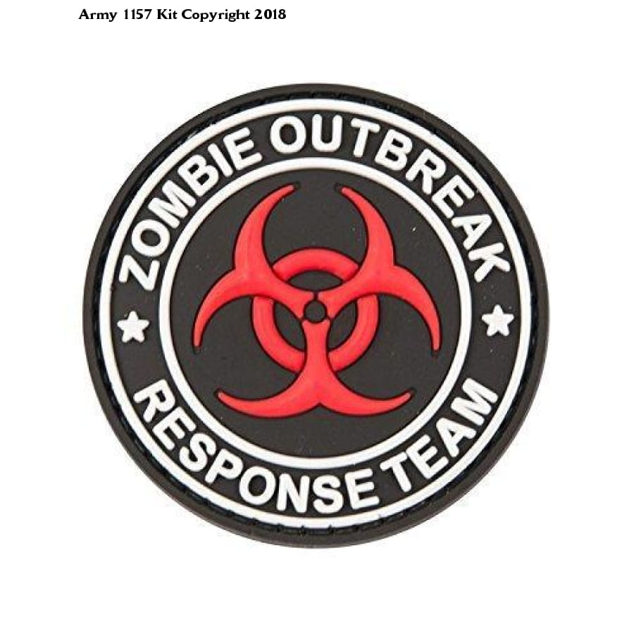 PVC Patch Zombie Outbreak Badge Morale Troops Airsoft - Army 1157 kit PVC / black Army 1157 Kit Veterans Owned Business