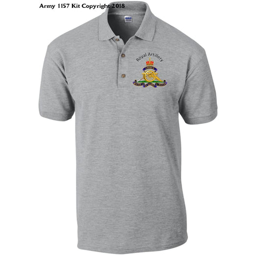 Royal Artillery Polo Shirt Official MOD Approved Merchandise - Army 1157 kit S / Grey Army 1157 Kit Veterans Owned Business