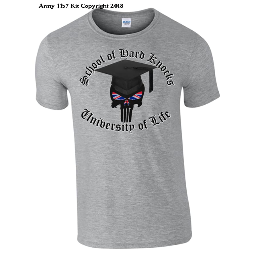 School of Hard Knocks T-Shirt - Army 1157 Kit  Veterans Owned Business